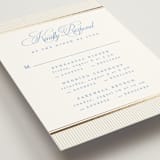 "Patterned florals" - Foil-Pressed Multi-Event RSVP Cards in Powder by Creo Study - Detail
