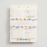 "Everlasting Romance" - Foil-Pressed Multi-Event RSVP Cards in Meadow by Petra Kern - Assembled with Belly Band