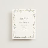 "Portico" - Foil-Pressed RSVP Online Enclosure Cards in Blue Bell by Everett Paper Goods - Front