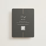 "Formal lines" - Foil-Pressed RSVP Online Enclosure Cards in Iron by Erica Krystek - Front