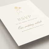 "The Romantic" - Foil-Pressed RSVP Online Enclosure Cards in Buttercream by Kristie Kern - Detail