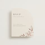 "Lovely" - Foil-Pressed RSVP Online Enclosure Cards in Creme by Stardust Design Studio - Front