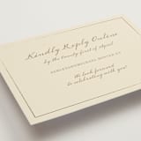 "Boho flower crest" - Foil-Pressed RSVP Online Enclosure Cards in Ivory by Cass Loh - Detail