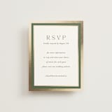 "Kareem" - Foil-Pressed RSVP Online Enclosure Cards in Evergreen by Oma N. Ramkhelawan - Front