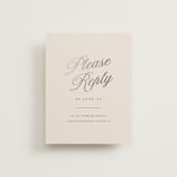 "Tux" - Foil-Pressed RSVP Online Enclosure Cards in Antique by Nicole Walsh - Front