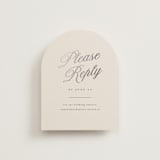 "Tux" - Foil-Pressed RSVP Online Enclosure Cards in Antique by Nicole Walsh - Front