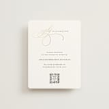 "Elegant Flourish" - Foil-Pressed RSVP Online Enclosure Cards in Sugar by Jessica Williams - Front