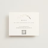 "Vine Wrap" - Foil-Pressed RSVP Online Enclosure Cards in Cotton by Amy Kross - Front