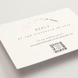 "Vine Wrap" - Foil-Pressed RSVP Online Enclosure Cards in Cotton by Amy Kross - Detail