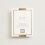 "Refined style" - Foil-Pressed RSVP Online Enclosure Cards in Slate by Stacey Meacham - Front