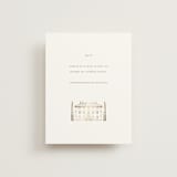 "Villa Balbiano" - Foil-Pressed RSVP Online Enclosure Cards in Graphite by Melinda Denison - Front