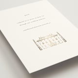 "Villa Balbiano" - Foil-Pressed RSVP Online Enclosure Cards in Graphite by Melinda Denison - Detail