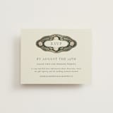 "Frame" - Foil-Pressed RSVP Online Enclosure Cards in Emerald by Jen Owens - Front