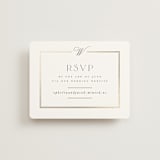 "Elegant Type" - Foil-Pressed RSVP Online Enclosure Cards in Pearl by Leah Bisch - Front