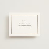 "Opulence" - Foil-Pressed RSVP Online Enclosure Cards in Pearl by Stacey Meacham - Front