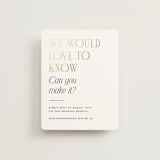 "Magazine" - Foil-Pressed RSVP Online Enclosure Cards in Lace by Kaydi Bishop - Front