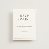 "Loren" - Foil-Pressed RSVP Online Enclosure Cards in Cotton by Christie Garcia - Front
