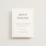 "Loren" - Foil-Pressed RSVP Online Enclosure Cards in Cotton by Christie Garcia - Front
