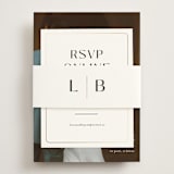 "Loren" - Foil-Pressed RSVP Online Enclosure Cards in Cotton by Christie Garcia - Assembled with Belly Band