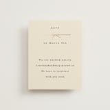 "Bow Tie" - Foil-Pressed RSVP Online Enclosure Cards in Ivory by Baumbirdy - Front