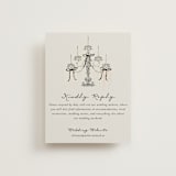 "Hand Illustrated Whimsical Chandelier" - Foil-Pressed RSVP Online Enclosure Cards in Noir by Jackie Crawford - Front