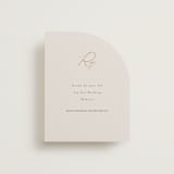 "Eloquent" - Foil-Pressed RSVP Online Enclosure Cards in Ivory by Angela Thompson - Front