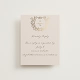 "Manuet" - Foil-Pressed RSVP Online Enclosure Cards in Vanilla by Petra Kern - Front