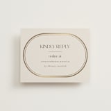 "oval" - Foil-Pressed RSVP Online Enclosure Cards in Sandstone by Lori Wemple - Front