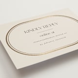 "oval" - Foil-Pressed RSVP Online Enclosure Cards in Sandstone by lori jacobs wemple - Detail