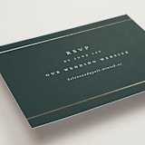 "Style and grace" - Foil-Pressed RSVP Online Enclosure Cards in Forest by Stacey Meacham - Detail