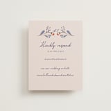 "Together in Bloom" - Foil-Pressed RSVP Online Enclosure Cards in Wisteria by Monika Konieczna - Front
