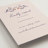 "Together in Bloom" - Foil-Pressed RSVP Online Enclosure Cards in Wisteria by Monika Konieczna - Detail