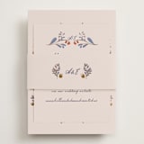 "Together in Bloom" - Foil-Pressed RSVP Online Enclosure Cards in Wisteria by Monika Konieczna - Assembled with Belly Band