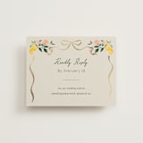 "Garden Feast" - Foil-Pressed RSVP Online Enclosure Cards in Garden by Elly - Front