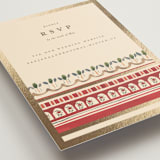 "Indian Elephant" - Foil-Pressed RSVP Online Enclosure Cards in Honey by Teju Reval - Detail