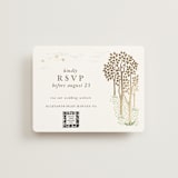 "In the country" - Foil-Pressed RSVP Online Enclosure Cards in Forest by Paper Sun Studio - Front