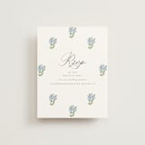 "Pillowy border" - Foil-Pressed RSVP Online Enclosure Cards in Ocean by Creo Study - Front