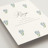 "Pillowy border" - Foil-Pressed RSVP Online Enclosure Cards in Ocean by Creo Study - Detail
