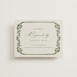 "grandeur" - Foil-Pressed RSVP Online Enclosure Cards in Bluebell by Jen Owens - Front