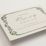 "grandeur" - Foil-Pressed RSVP Online Enclosure Cards in Bluebell by Jen Owens - Detail