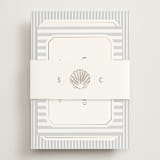 "Seashore" - Foil-Pressed RSVP Online Enclosure Cards in Coast by Kelly Schmidt - Assembled with Belly Band