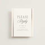 "Side Stripe" - Foil-Pressed RSVP Online Enclosure Cards in Pearl by Nicole Walsh - Front