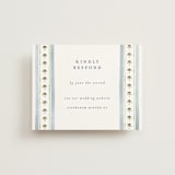 "Swan Song" - Foil-Pressed RSVP Online Enclosure Cards in Lakes by Sarah Knight - Front