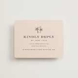 "tropical getaway" - Foil-Pressed RSVP Online Enclosure Cards in Blush by Laura Hamm - Front