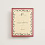 "Woven" - Foil-Pressed RSVP Online Enclosure Cards in Navy by Baumbirdy - Front