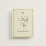 "Honeybee" - Foil-Pressed RSVP Online Enclosure Cards in Cream by Jennifer Lew - Front