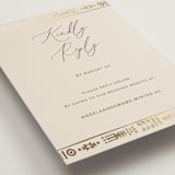 "Cultured Element" - Foil-Pressed RSVP Online Enclosure Cards in Sahara by David Michuki - Detail