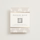 "Gilded Forest" - Foil-Pressed RSVP Online Enclosure Cards in Snow by Stacy Maalouf - Front