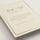 "Ahlum" - Foil-Pressed RSVP Online Enclosure Cards in Champagne by Deynaaz Daraei - Detail