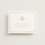 "Hydrangea bloom" - Foil-Pressed RSVP Online Enclosure Cards in Cotton by Stacey Meacham - Front